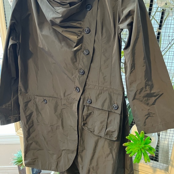Sun Kim Women's Brown Parachute Trench Jacket UNIQUE L - Picture 4 of 6